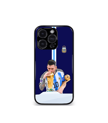 Lionel Messi GOAT edition Premium Glossy Phone Case.