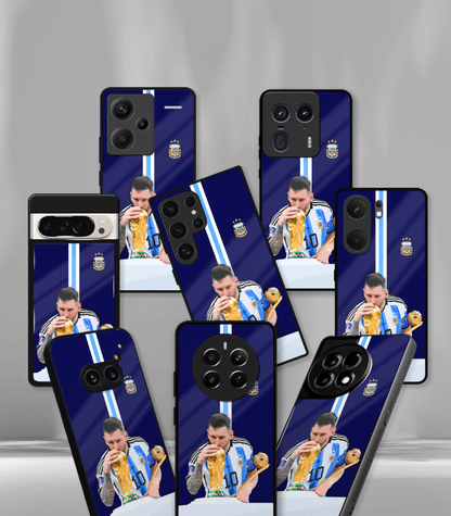 Lionel Messi GOAT edition Premium Glossy Phone Case.
