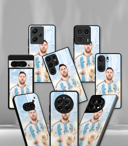 Lionel Messi GOAT edition Premium Glossy Phone Case.