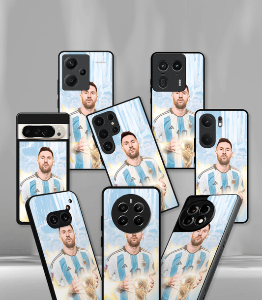Lionel Messi GOAT edition Premium Glossy Phone Case.