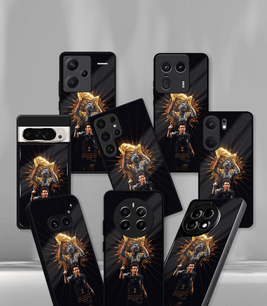 Lionel Messi GOAT edition Premium Glossy Phone Case.