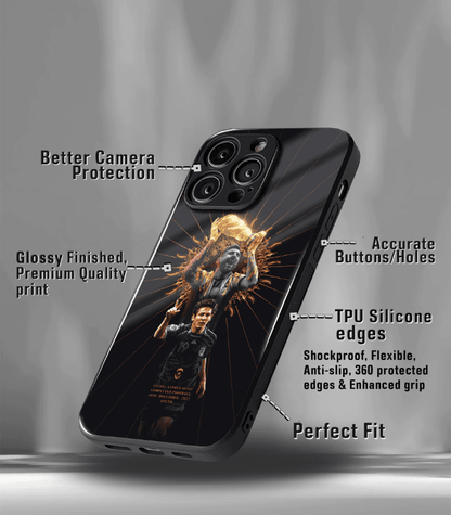 Lionel Messi GOAT edition Premium Glossy Phone Case.