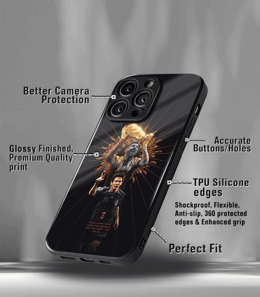 Lionel Messi GOAT edition Premium Glossy Phone Case.