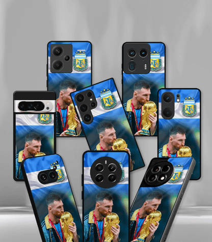 Lionel Messi GOAT edition Premium Glossy Phone Case.