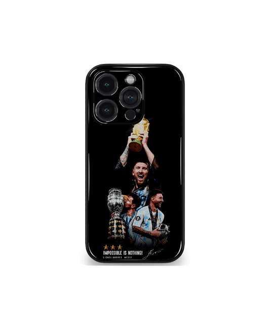 Lionel Messi GOAT edition Premium Glossy Phone Case.