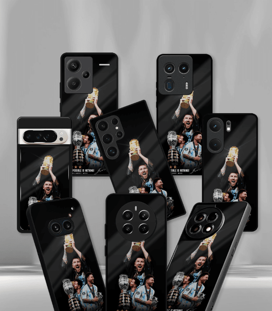 Lionel Messi GOAT edition Premium Glossy Phone Case.