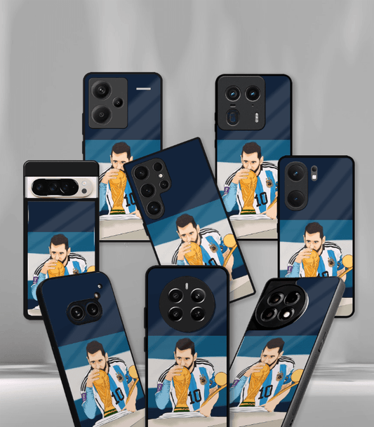Lionel Messi GOAT edition Premium Glossy Phone Case.