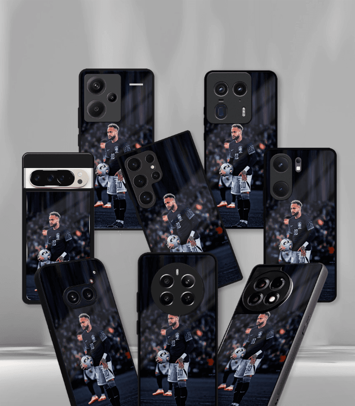 neymar junior goat edition premium glossy phone case.