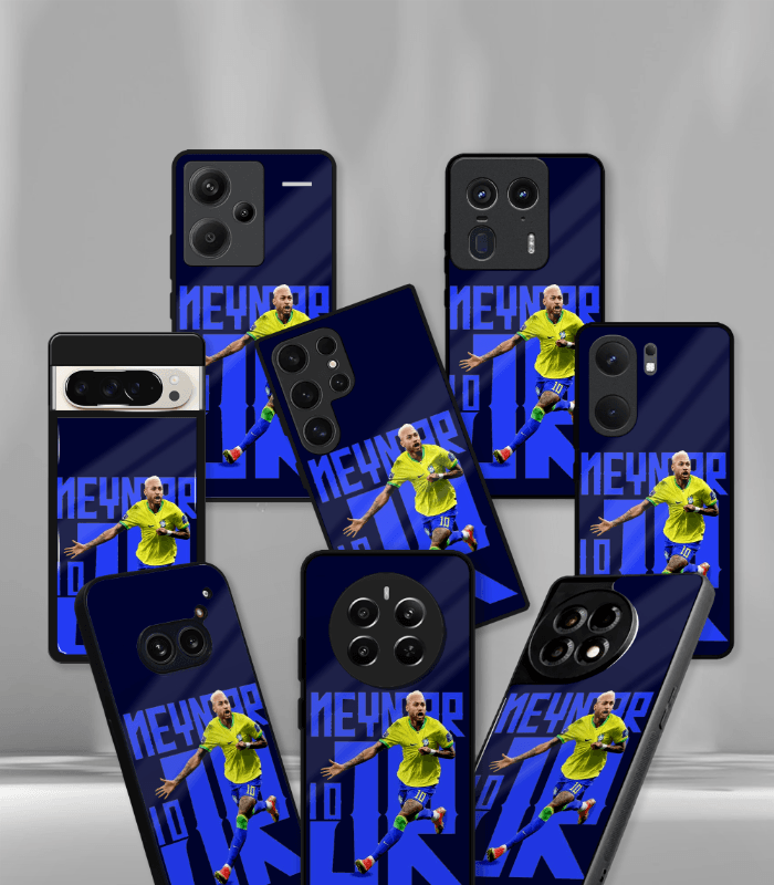 neymar junior goat edition premium glossy phone case.