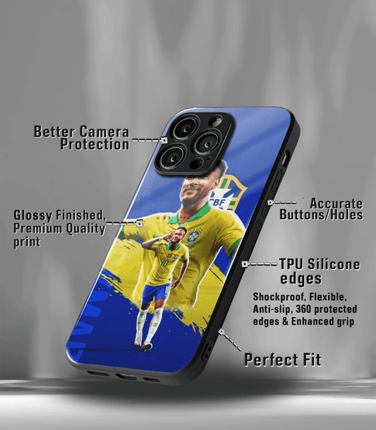 Neymar Junior GOAT edition Premium Glossy Phone Case.