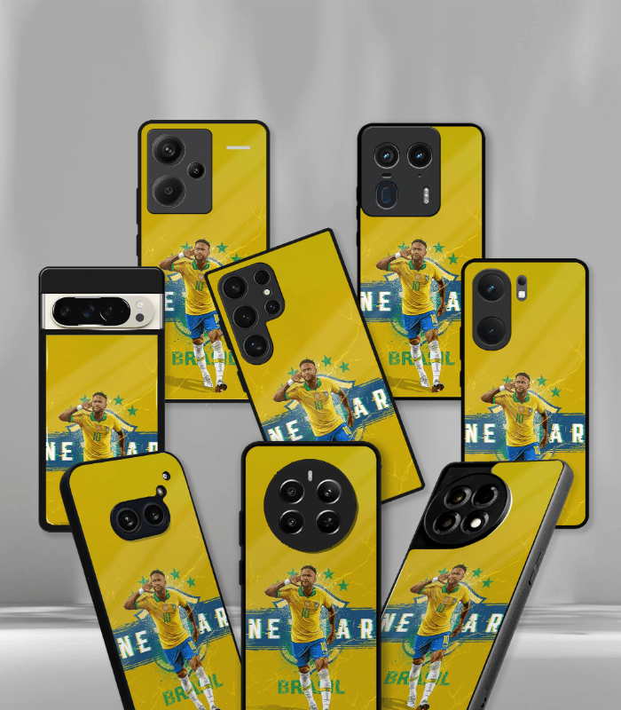 neymar junior goat edition premium glossy phone case.