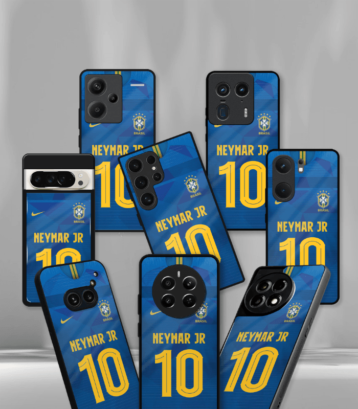 neymar junior goat edition premium glossy phone case.