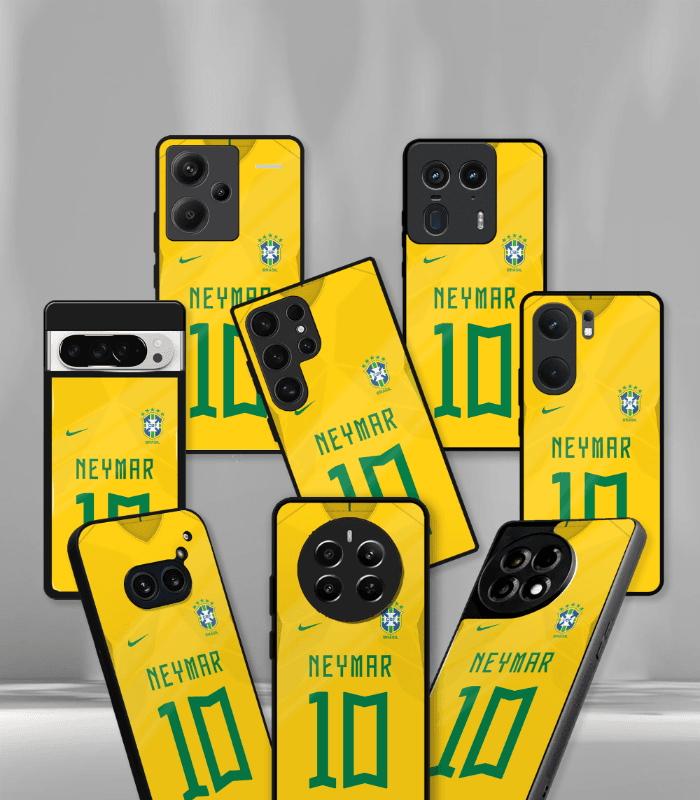 neymar junior goat edition premium glossy phone case.