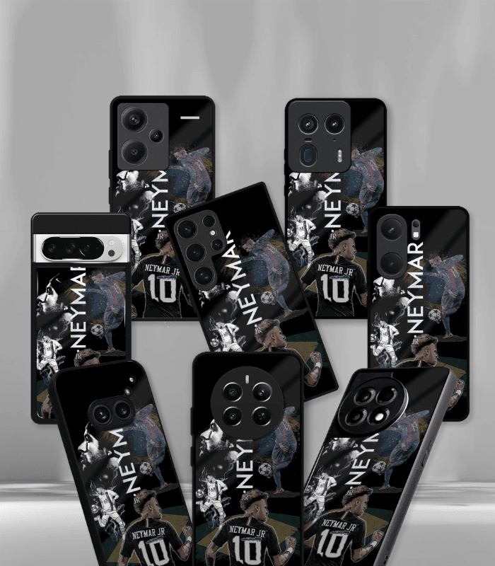 neymar junior goat edition premium glossy phone case.