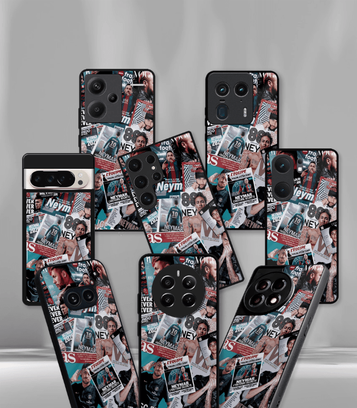 neymar junior goat edition premium glossy phone case.