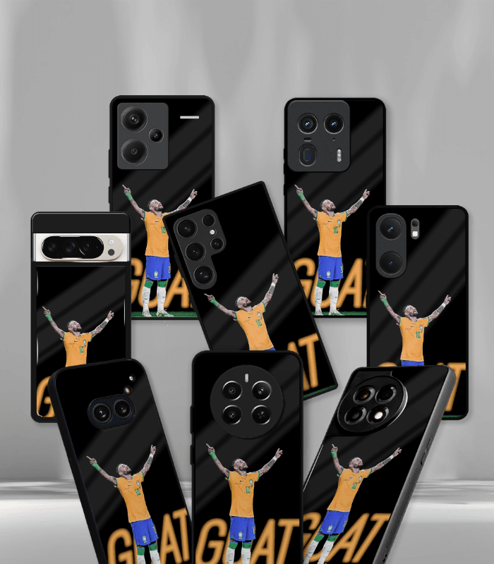 neymar junior goat edition premium glossy phone case.