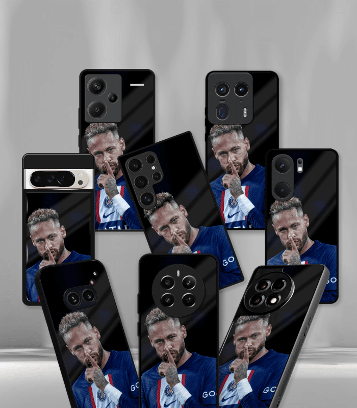 neymar junior goat edition premium glossy phone case.