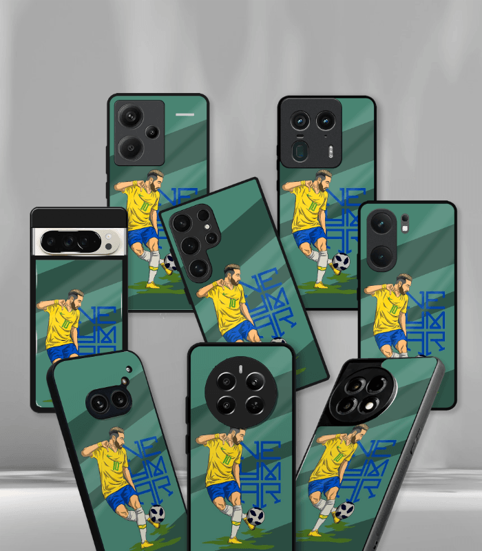 neymar junior goat edition premium glossy phone case.