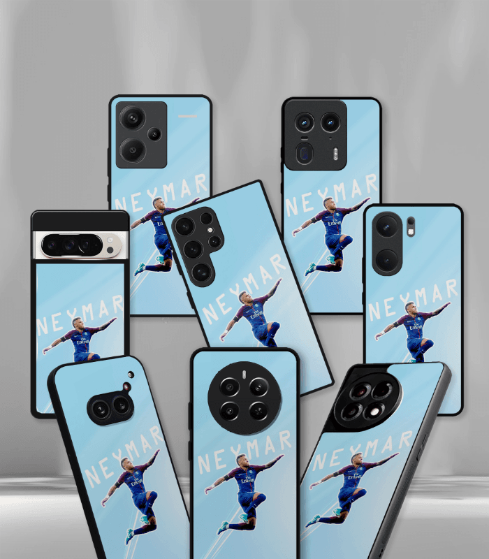 neymar junior goat edition premium glossy phone case.