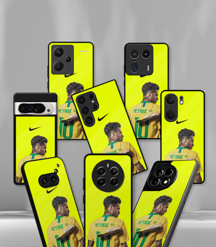 neymar junior goat edition premium glossy phone case.