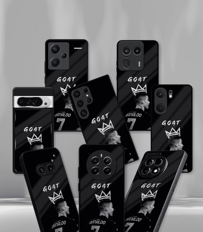 cristiano ronaldo goat cr7 edition premium glossy phone case.