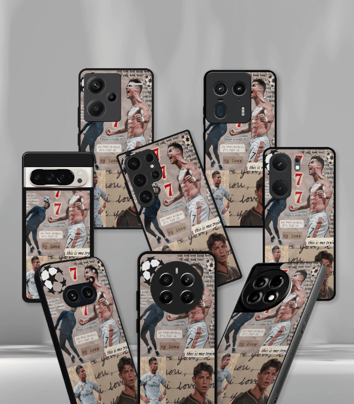 cristiano ronaldo goat cr7 edition premium glossy phone case.