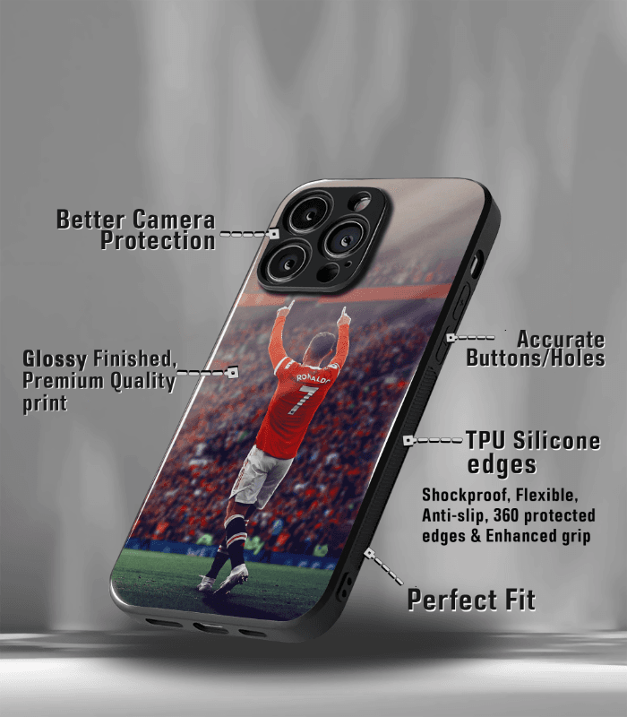 cristiano ronaldo goat cr7 edition premium glossy phone case.