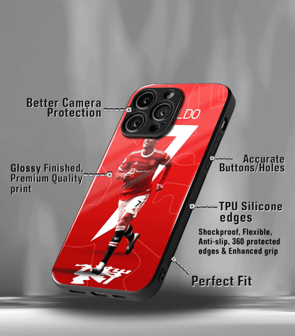 Cristiano Ronaldo GOAT CR7 edition Premium Glossy Phone Case.