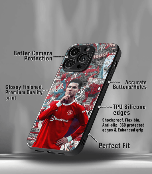 Cristiano Ronaldo GOAT CR7 edition Premium Glossy Phone Case.