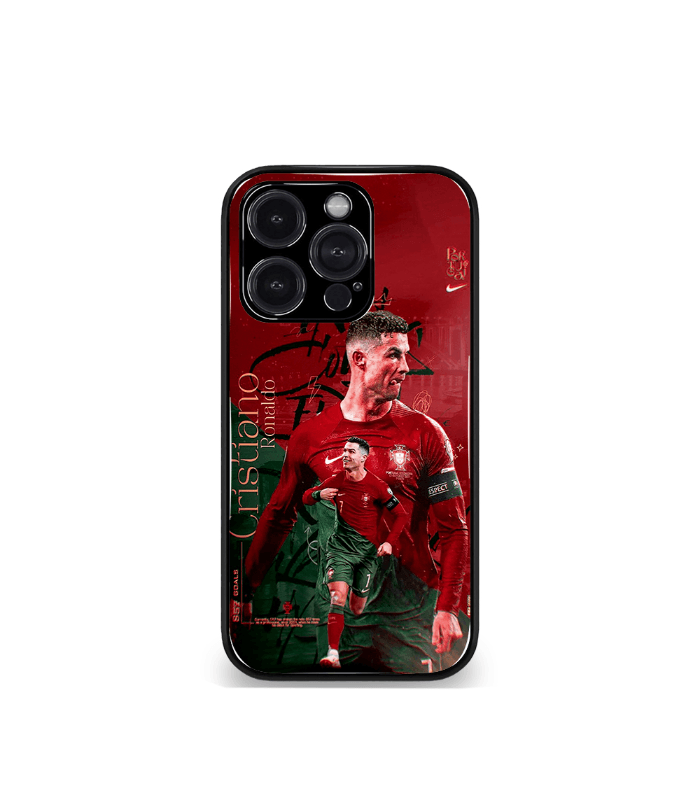 cristiano ronaldo goat cr7 edition premium glossy phone case.