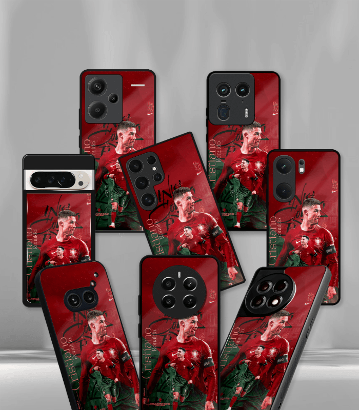 cristiano ronaldo goat cr7 edition premium glossy phone case.