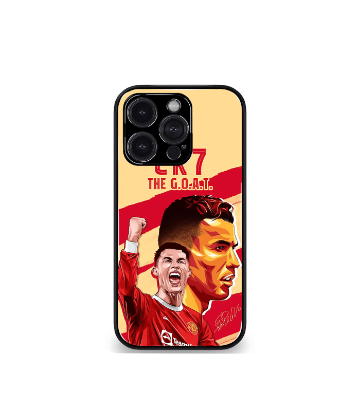 cristiano ronaldo goat cr7 edition premium glossy phone case.