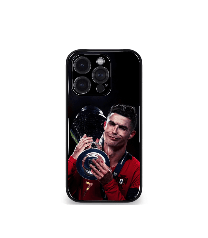 cristiano ronaldo goat cr7 edition premium glossy phone case.