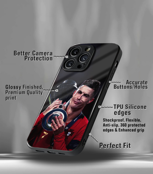 Cristiano Ronaldo GOAT CR7 edition Premium Glossy Phone Case.