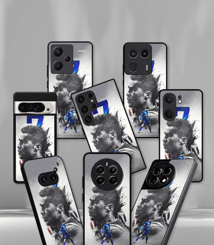 cristiano ronaldo goat cr7 edition premium glossy phone case.