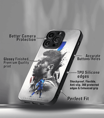 Cristiano Ronaldo GOAT CR7 edition Premium Glossy Phone Case.