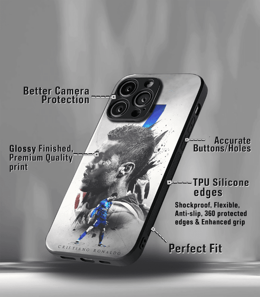 Cristiano Ronaldo GOAT CR7 edition Premium Glossy Phone Case.