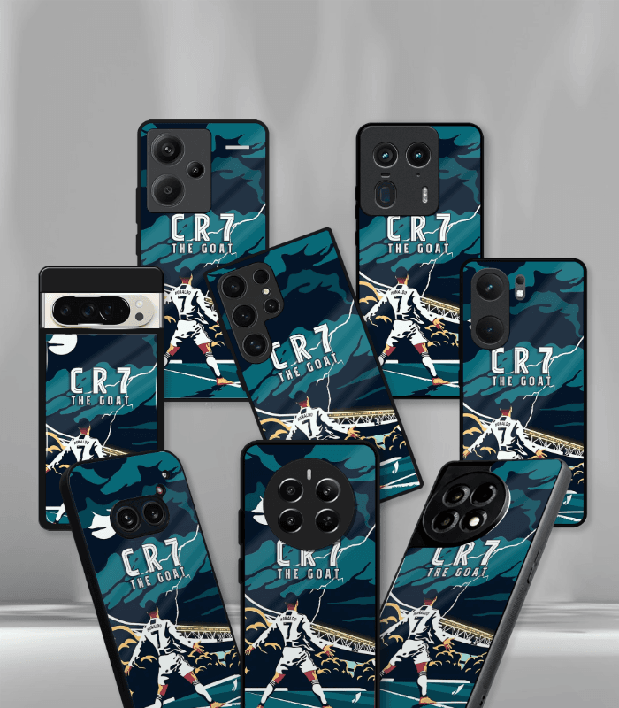 cristiano ronaldo goat cr7 edition premium glossy phone case.