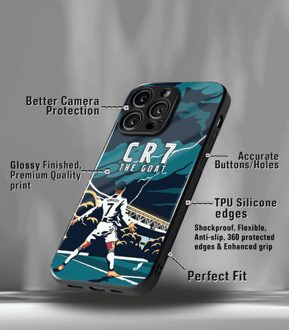 Cristiano Ronaldo GOAT CR7 edition Premium Glossy Phone Case.