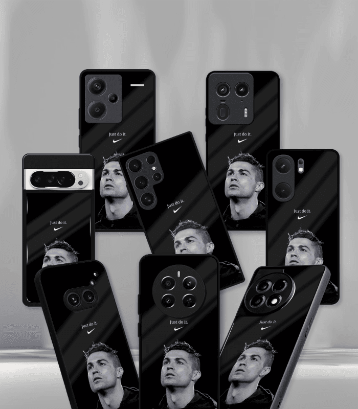 cristiano ronaldo goat cr7 edition premium glossy phone case.