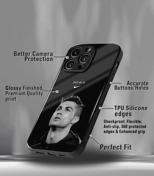 Cristiano Ronaldo GOAT CR7 edition Premium Glossy Phone Case.