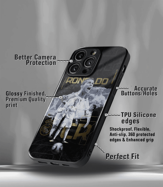 Cristiano Ronaldo GOAT CR7 edition Premium Glossy Phone Case.