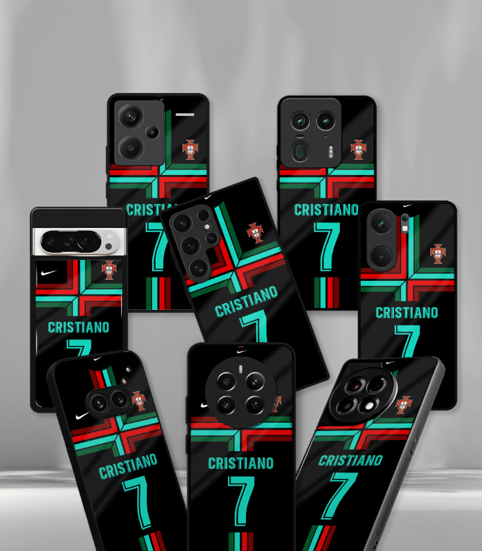 cristiano ronaldo goat cr7 edition premium glossy phone case.
