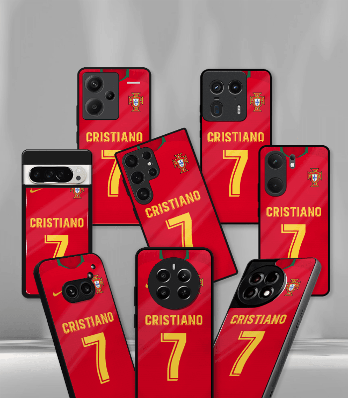 cristiano ronaldo goat cr7 edition premium glossy phone case.