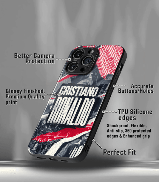 Cristiano Ronaldo GOAT CR7 edition Premium Glossy Phone Case.