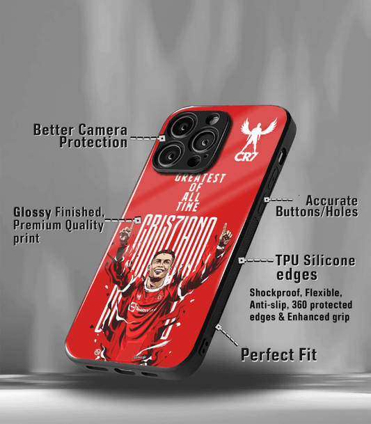 Cristiano Ronaldo GOAT CR7 edition Premium Glossy Phone Case.