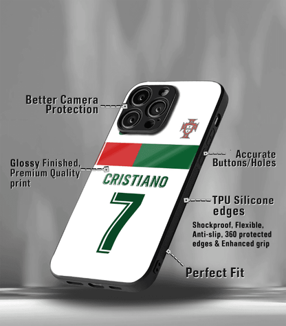 Cristiano Ronaldo GOAT CR7 edition Premium Glossy Phone Case.