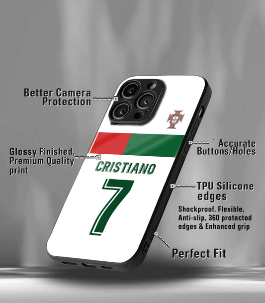 Cristiano Ronaldo GOAT CR7 edition Premium Glossy Phone Case.