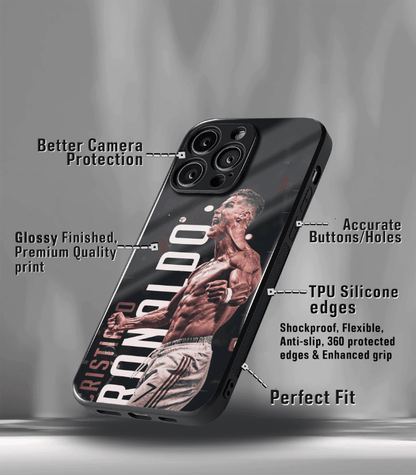 Cristiano Ronaldo GOAT CR7 edition Premium Glossy Phone Case.