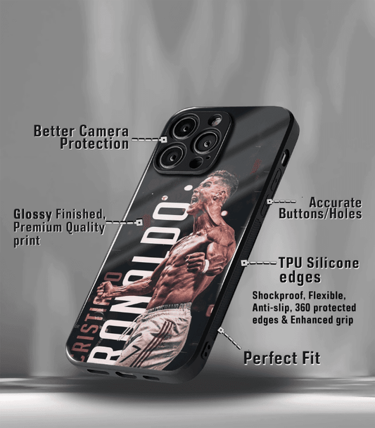 Cristiano Ronaldo GOAT CR7 edition Premium Glossy Phone Case.